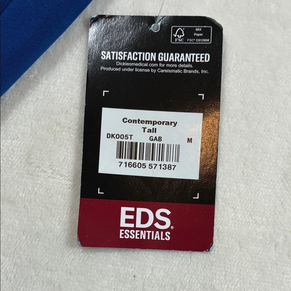 Dickies Blue V-Neck Scrub Top and Pants Set EDS Collection - Picture 10 of 11